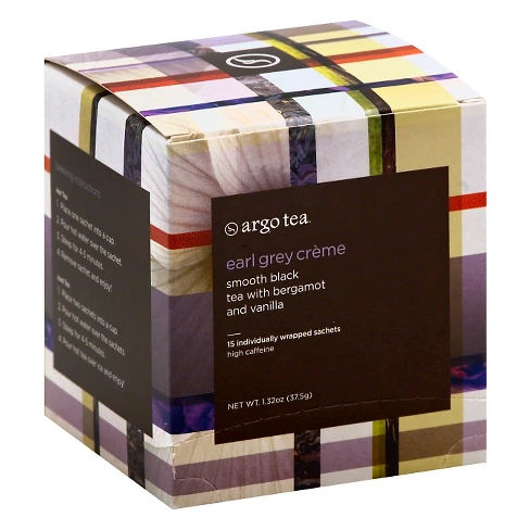 Argo Tea Earl Gray Vanilla Creme - 15ct