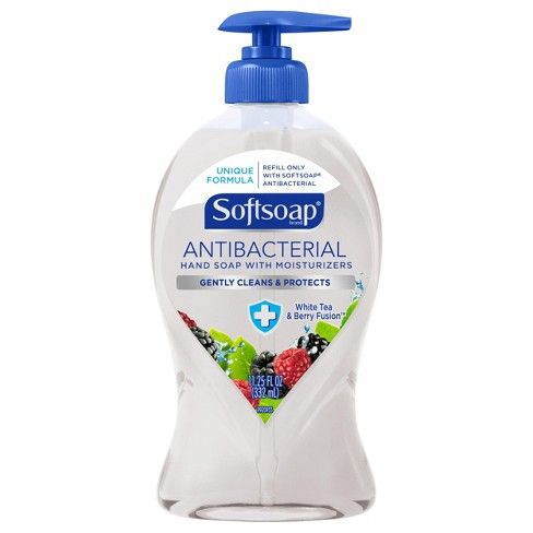 Softsoap Antibacterial Liquid Hand Soap Pump White Tea and Berry Fusion - 11.25 fl oz