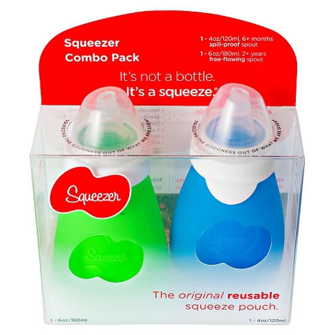 Sili Squeezer and Squeezer with Eeeze Combo Pack Blue & Lime