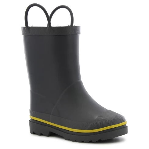 Toddler Boys' Dorsey Faux Fur Line Splash Rain Boots - Gray