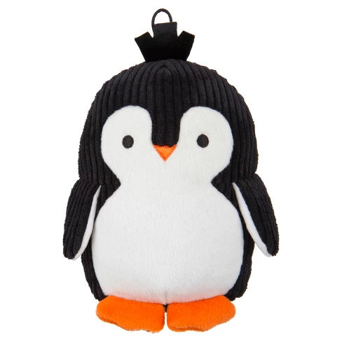 TrustyPup Penguin with Silent Squeak Dog Toy - Black