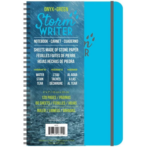 Roaring Spring Storm Writer  - Twin Wirebound - 0.3" x 4"6.3" - Water Resistant, Stain Resistant - 1Each