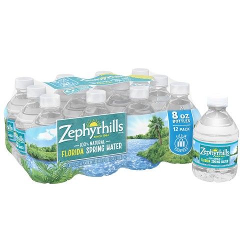 Zephyrhills 100% Natural Spring Water - 12 pack, 8 fl oz bottles