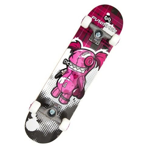 Punisher Skateboards Voodoo 31.5" Pink and Purple Skateboard