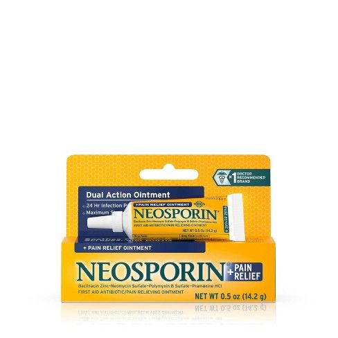 Neosporin 24 Hour Infection Protection Pain  Ointment - 0.5 oz