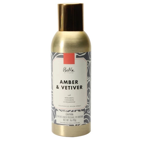 3oz Air Freshener Spray Amber & Vetiver - Bella By Illume