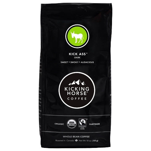 Kicking Horse Coffee® Kick *** Dark Roast Fair Trade Certified  Whole Bean Coffee - 10oz