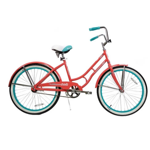 Columbia 24" Tybee Vintage Single Speed Cruiser Women's Bike - Peach/Blue