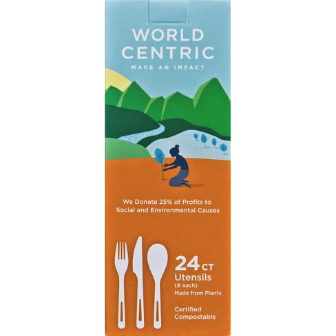 World Centric Disposable Utensils - 24ct