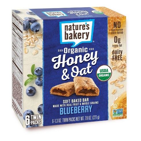 Nature's Bakery Honey & Oat Blueberry Soft Baked Bars - 7.8oz