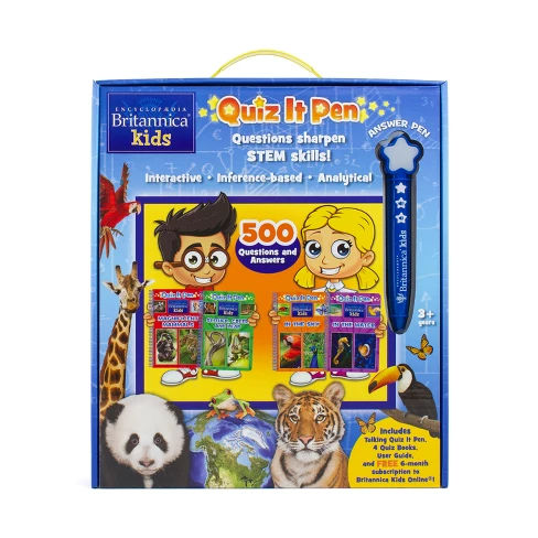 Encyclopedia Britannica Quiz It Pen Let's Learn Together Electronic Boxed Set