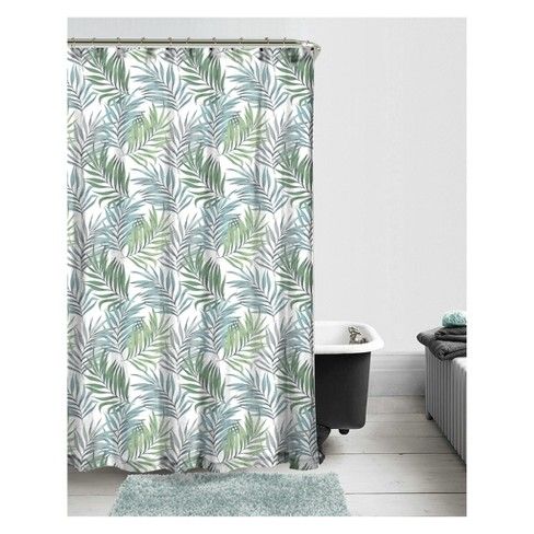 12pc Tropical Shower Curtain and Hook Set Green - Project 101