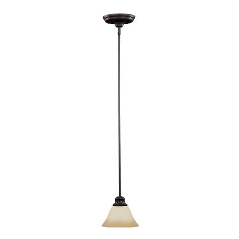 Pacific 1-Bulb Pendant with Wilshire Glass - Kentucky Bronze