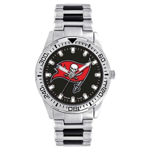 Men's Game Time NFL Heavy Hitter Sports Watch - Silver - Tampa Bay Buccaneers