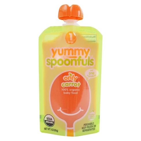 Yummy Spoonfuls Organic Stage 1 Frozen Carrot Baby Food - 3oz