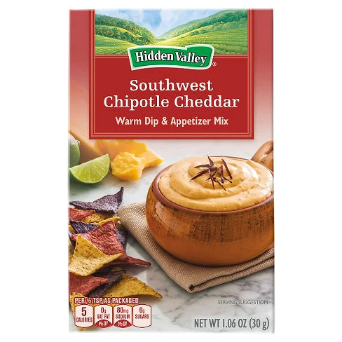 Hidden Valley® Warm Dip & Appetizer Mix Southwest Chipotle Cheddar - 1.06oz