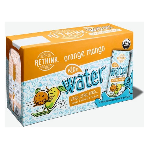 RETHINK Water Orange Mango - 8pk/200mL Boxes