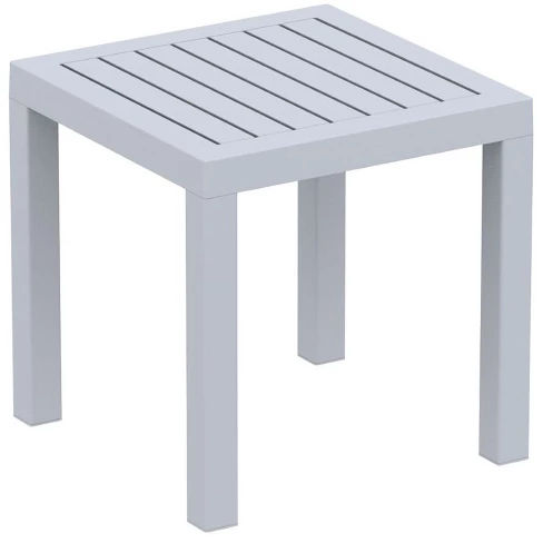 Ocean Square Resin Patio Side Table Silver Gray - Compamia