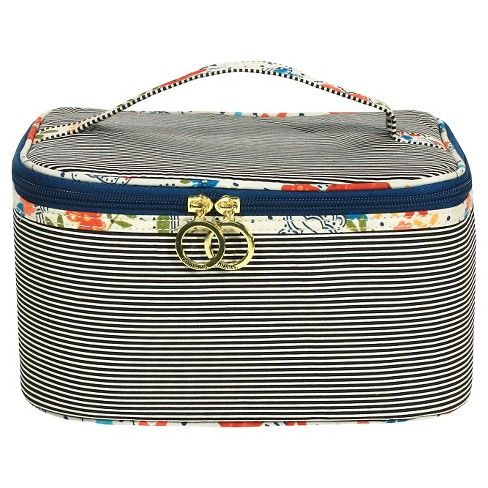 Contents Fall In Floral Train Case Cosmetic Bag