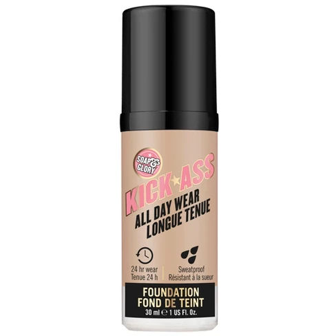 Soap & Glory Kick Ass All Day Wear Foundation - Fair Shades - 1oz