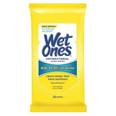 Wet Ones Antibacterial Hand Wipes Citrus Scent - 20ct