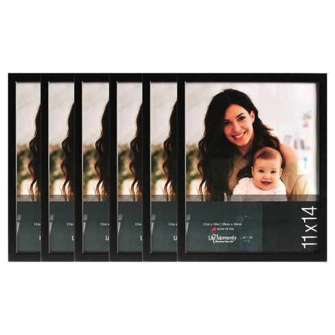 Black Wood Frame Set (11"X14") Set of 6