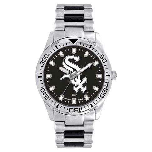 Men's Game Time MLB Heavy Hitter Sports Watch - Silver - Chicago White Sox