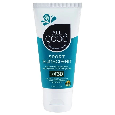 All Good Sport Sunscreen Lotion Water Resistant - SPF 30 - 3oz