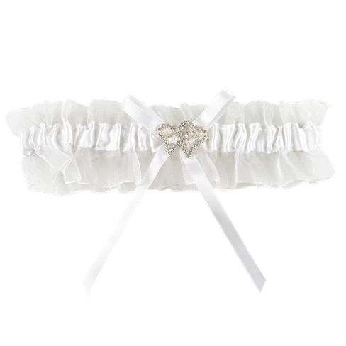 Crystal All My Heart Wedding Garter