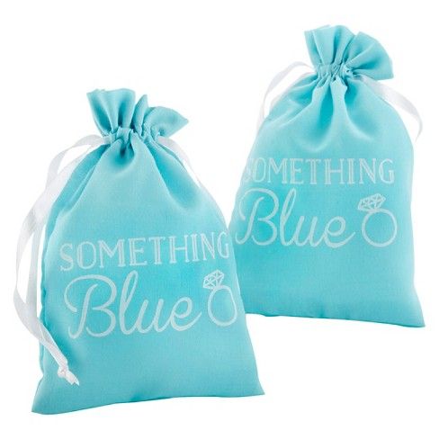 Kate Aspen "Something Blue" Muslin Favor Bag - Set of 12