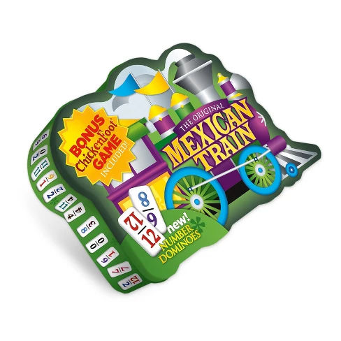 Puremco The Original Mexican Train Deluxe Double 12 Number Domino Set with Bonus Chickenfoot Game