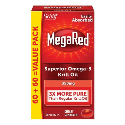 MegaRed Omega-3 Krill Oil Dietary Supplement Softgels