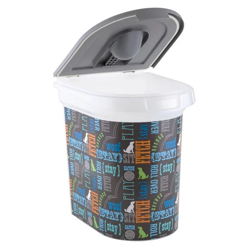 Paw Prints Word Play Design Pet Food Storage Bin - 15lb