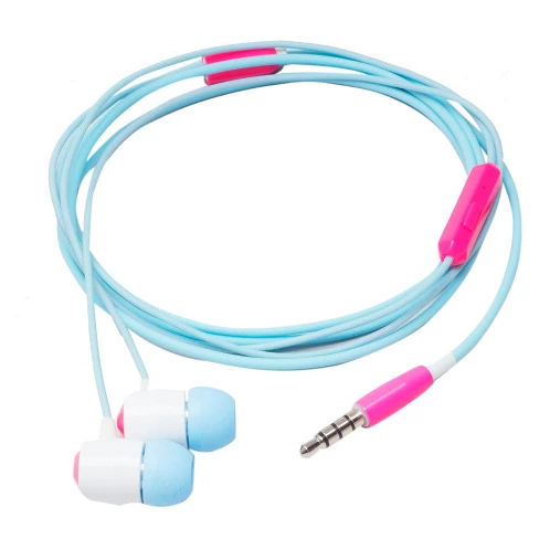 Ashley Mary Wired Earbuds - Pink/Blue