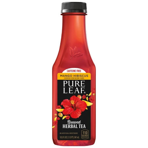 Pure Leaf Mango Hibiscus Herbal Tea - 18.5 fl oz Bottle
