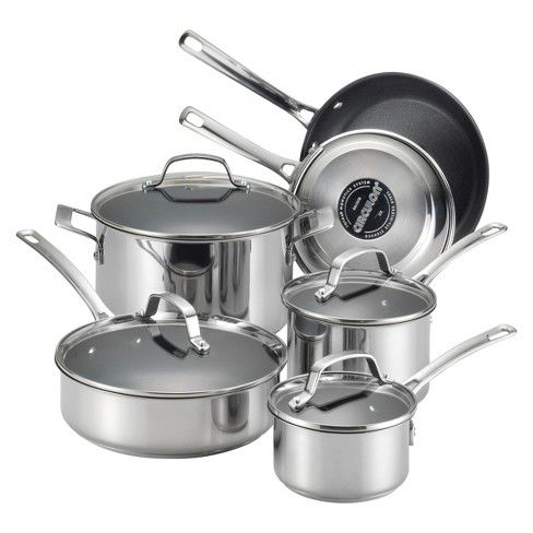 Circulon Genesis 10 Piece Stainless Steel Cookware Set
