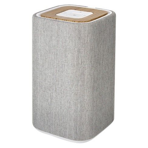 Knit Medium Tower Bluetooth Wireless Speaker - Light Gray/Wood