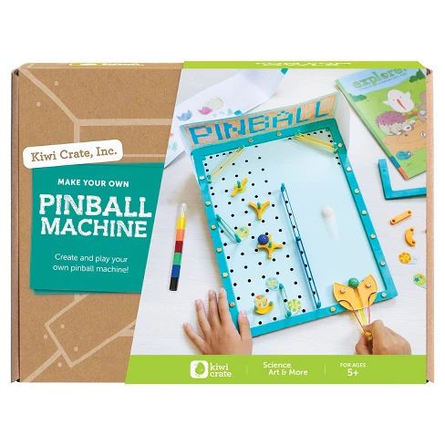 Kiwi Crate Make Your Own Pinball Machine Board Game