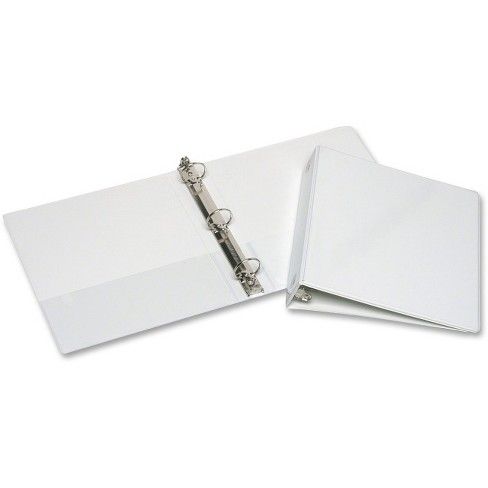 SKILCRAFT 3-Ring View Binders With Pocket - 1 1/2" Binder Capacity - Letter Sheet Size - 1 Each - White