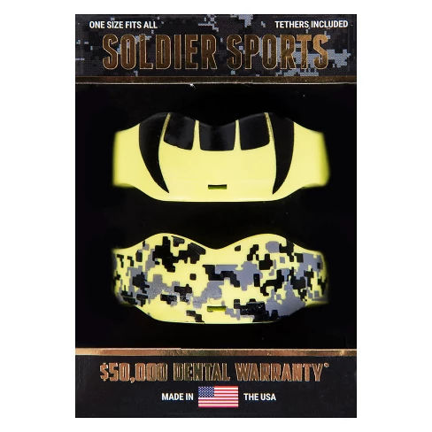 Soldier Sports Boil and Bite Mouthguards - 2pk - Neon