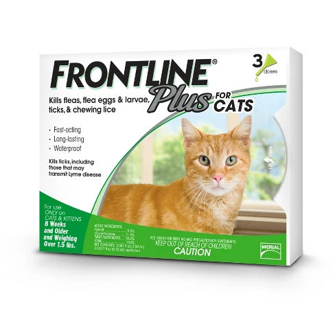 Frontline Plus Pet Insect Treatment for Cats and Kittens - 8 weeks and older - 3 doses