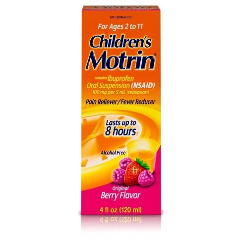 Children's Motrin Pain Reliever and Fever Reducer Liquid - Ibuprofen (NSAID) - Berry  - 4 fl oz