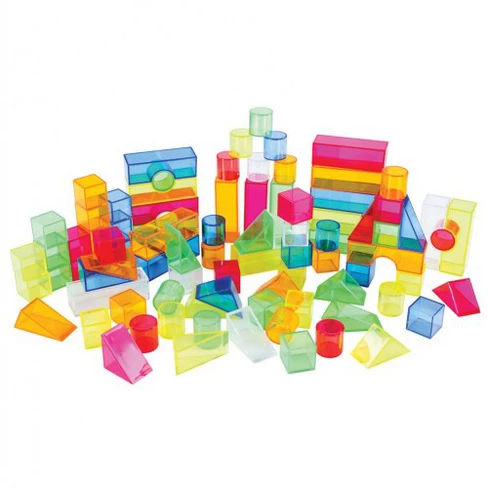 Joyn Toys Transparent Light and Color Blocks - 108 Pieces