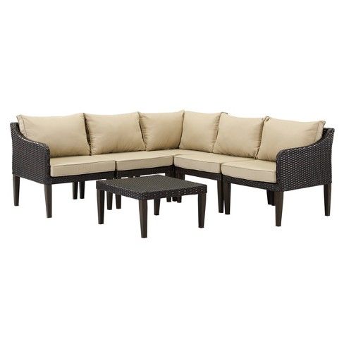 6pc Bari Wicker Lounge Set - DH Casual