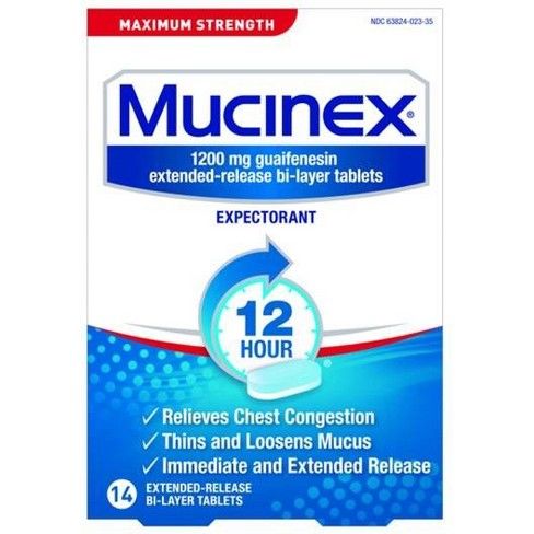 Mucinex Maximum Strength 12-Hour Chest Congestion Expectorant s