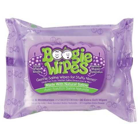 Boogie Wipes Saline Nose Wipes Grape Scent - 30ct