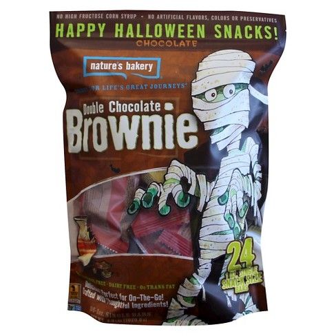 Nature's Bakery Halloween Double Chocolate Brownie - 24ct