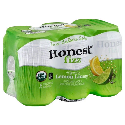 Honest Fizz Lemon Limey - 6pk/12 fl oz Cans