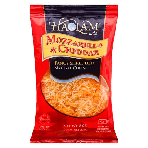 Haolam Shredded Mozzarella & Cheddar Cheese - 8oz