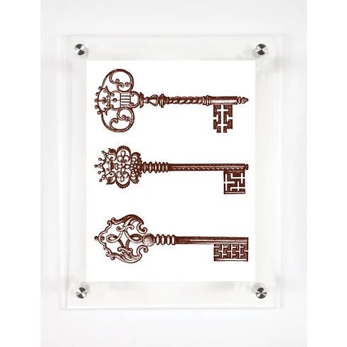 Mitchell Black Key Sharp Decorative Framed Wall Canvas Coffee (12"x15")